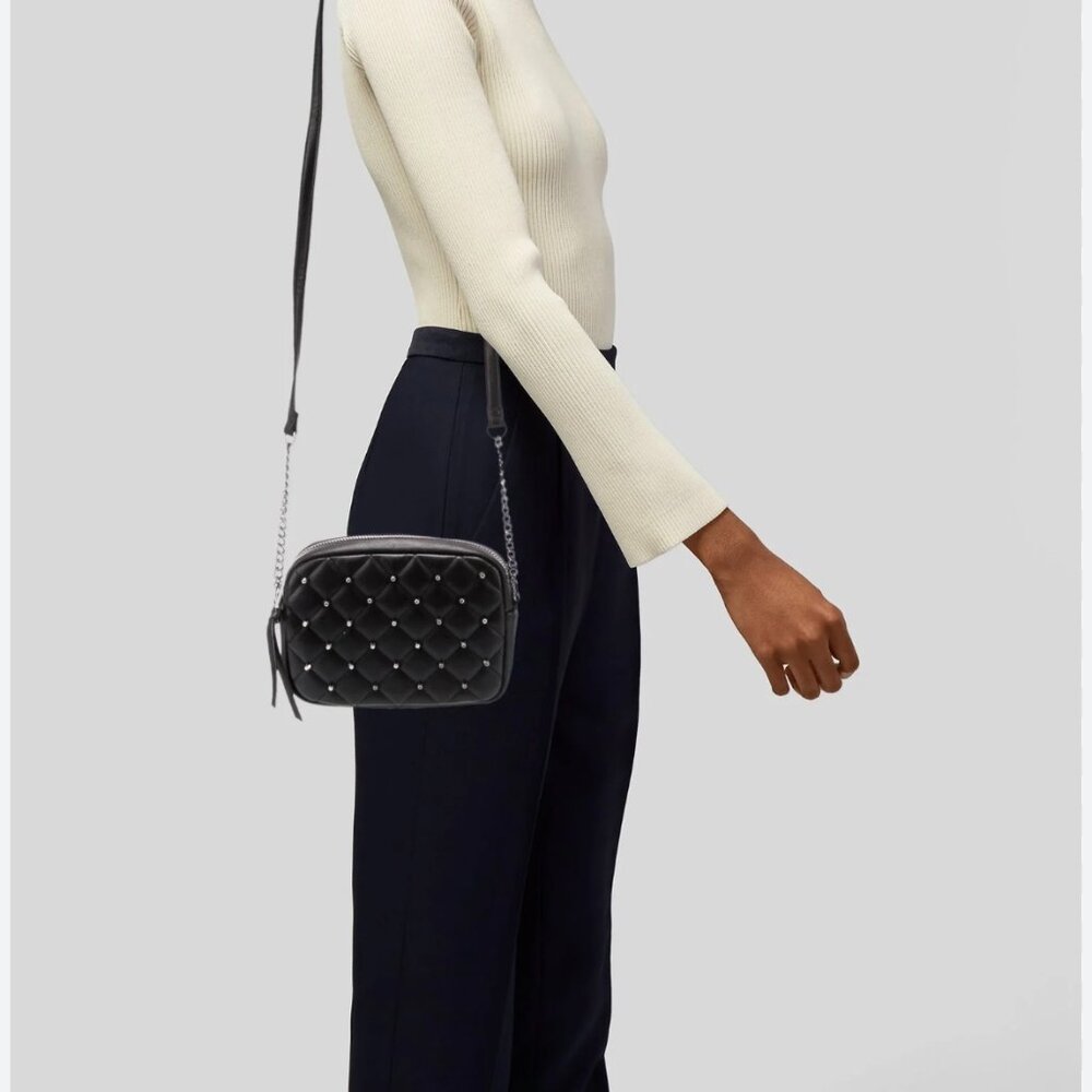 REBECCA MINKOFF CROSSBODY DIAMOND QUILT STUDDED - NWOT - Picture 4 of 10